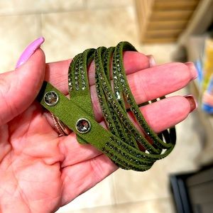 Touchstone by Swarovski Crystal Olive Green Wrap-Star Bracelet